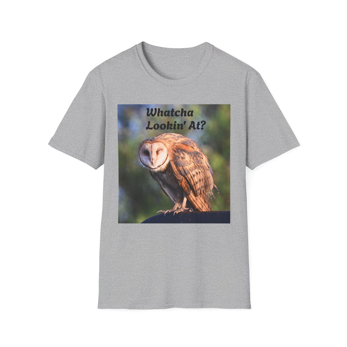 Barn Owl T‑Shirt – “Whatcha Lookin’ At?” Rustic Wildlife Tee
