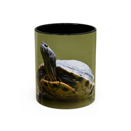 Turtle Coffee Mug — "Always Keep Your Head Up" Inspirational Accent Mug (11/15 oz)