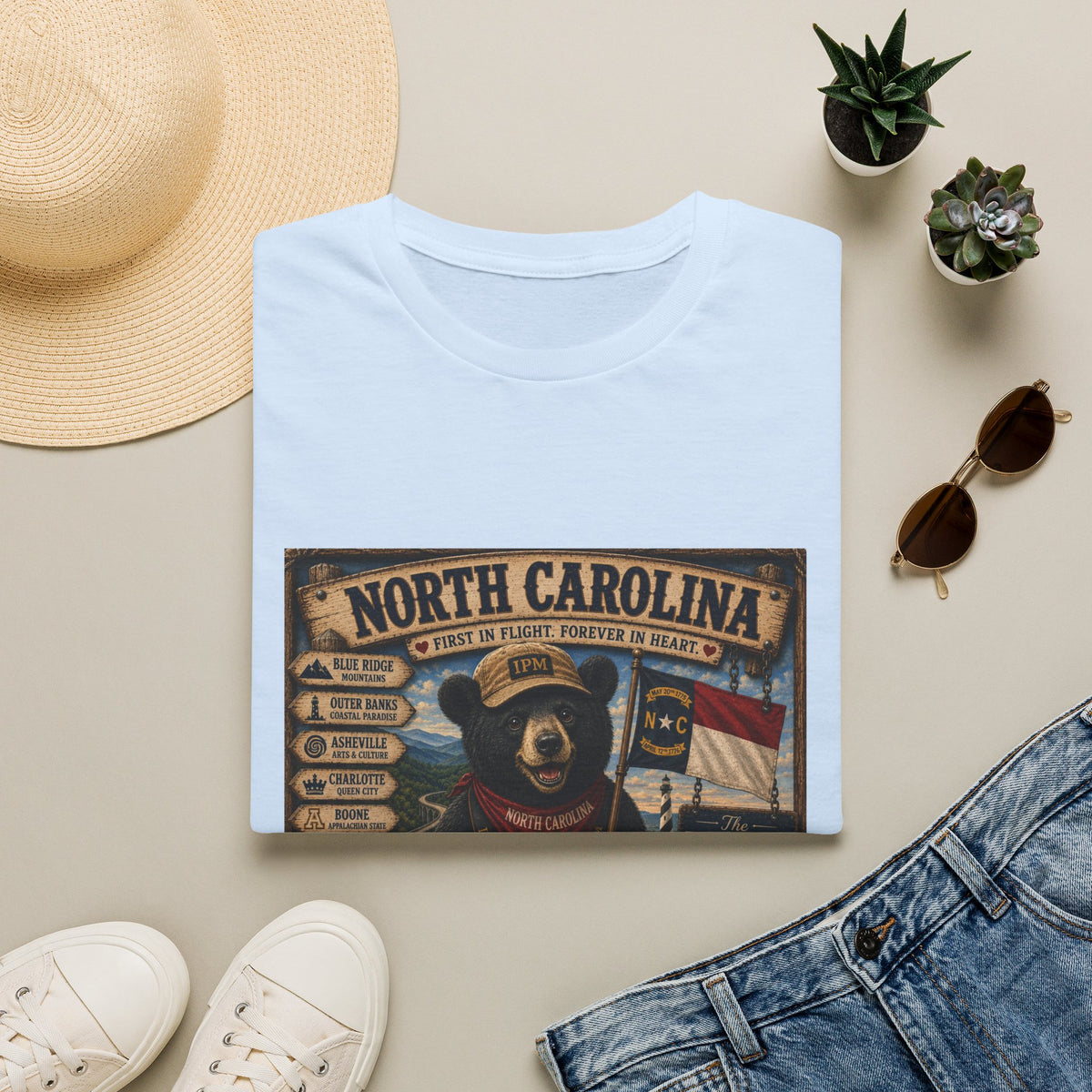 North Carolina Bear Vintage State Pride T-Shirt