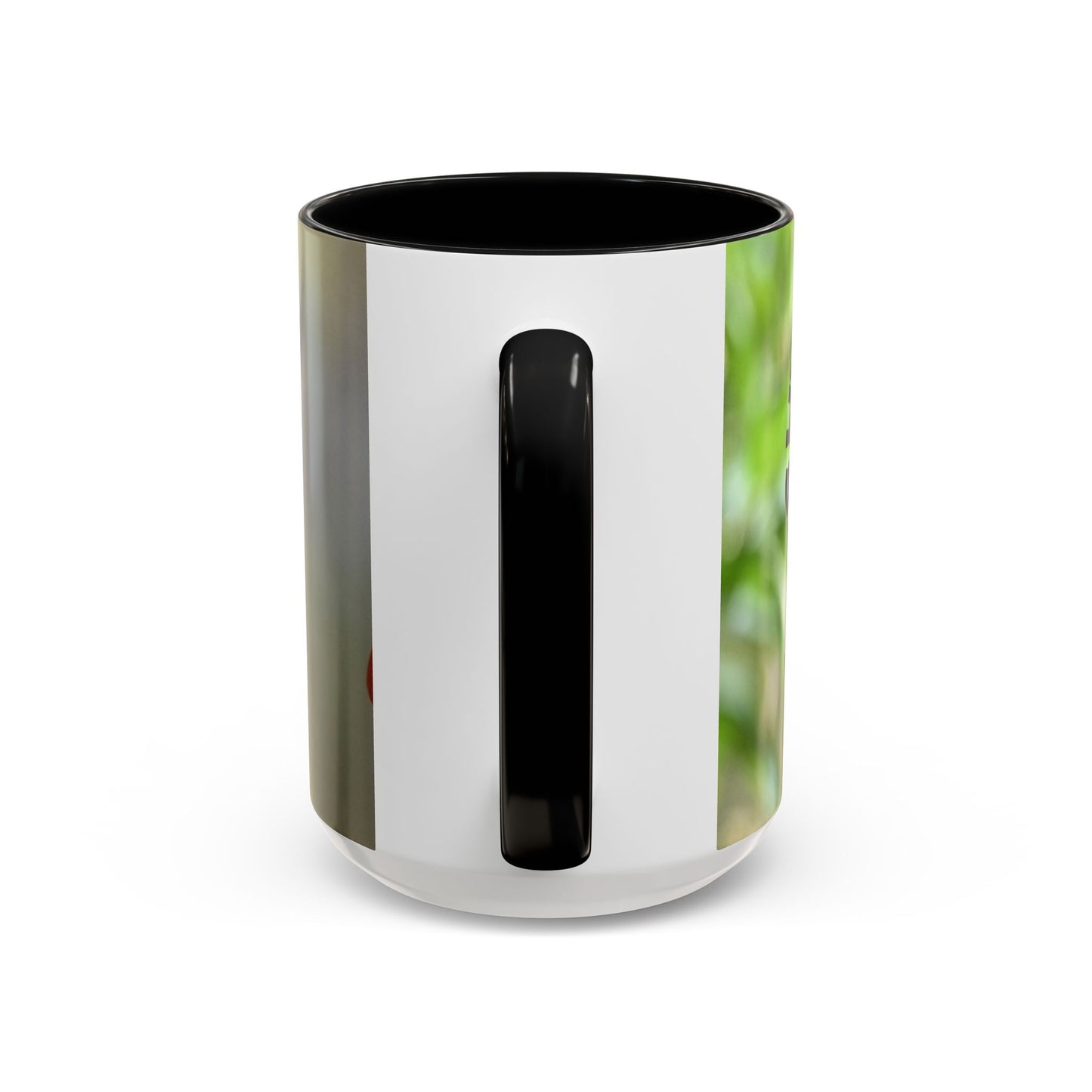 Hummingbird Accent Coffee Mug – 11/15oz Ceramic Mug with Black Interior & Handle