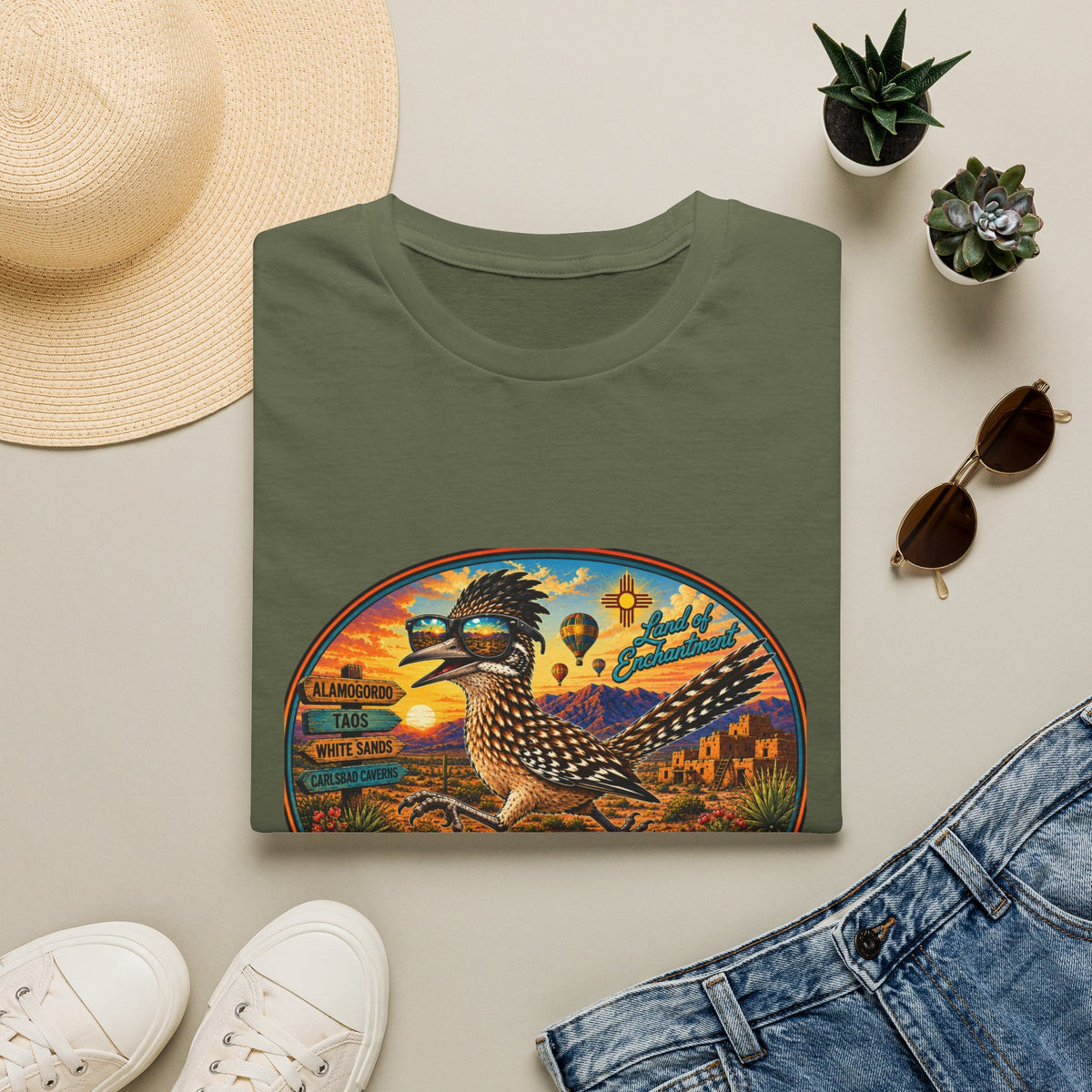 New Mexico Roadrunner T-Shirt — Southwestern Desert Souvenir Tee