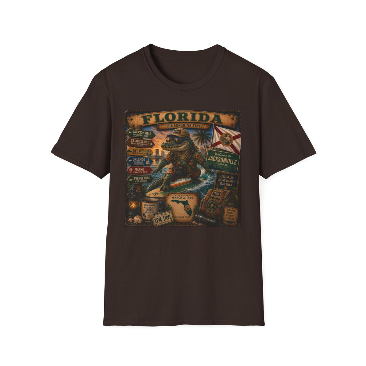 Florida Alligator Vintage Travel T-Shirt