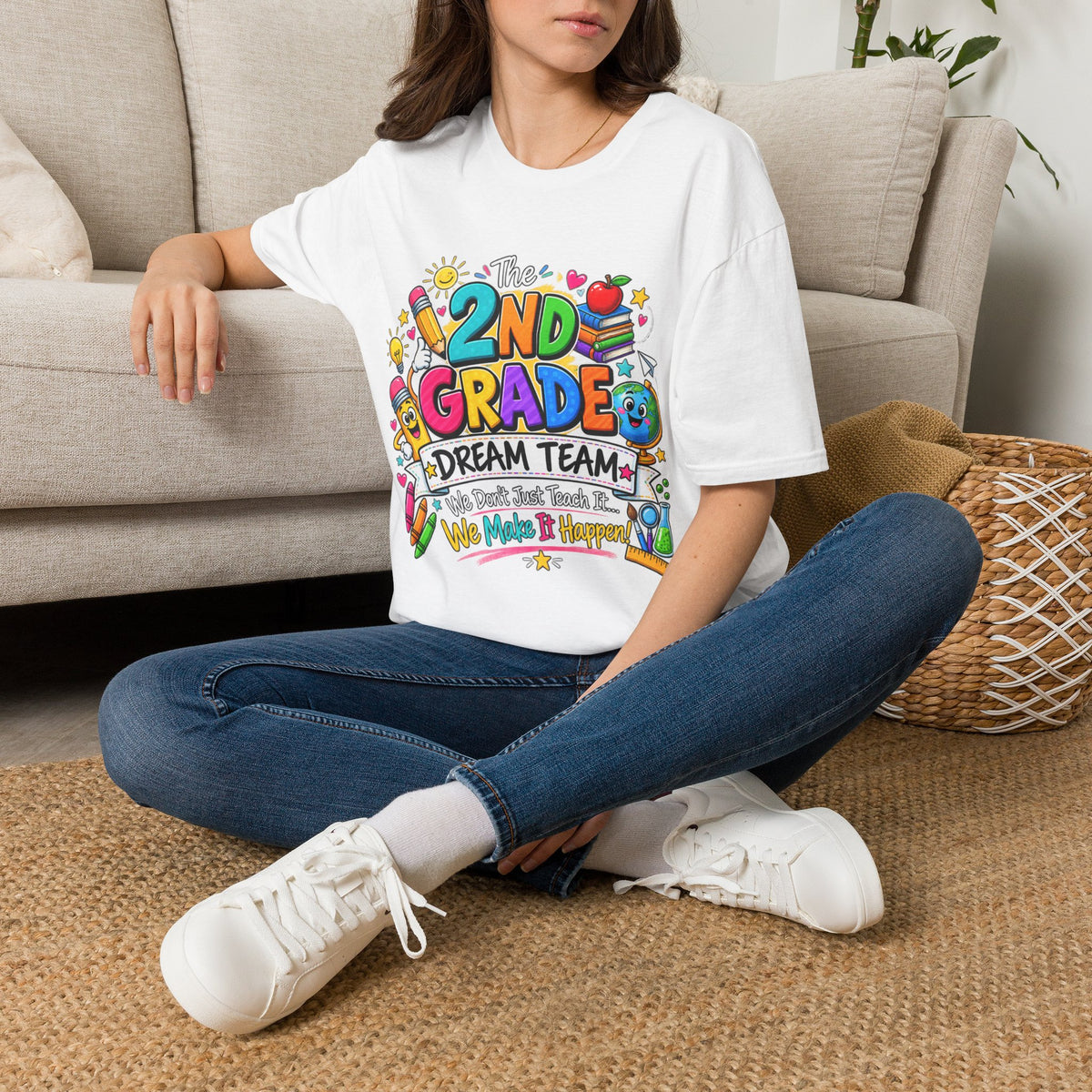 2nd Grade Teacher T‑Shirt — "The 2nd Grade Dream Team" Colorful Back-to-School Tee