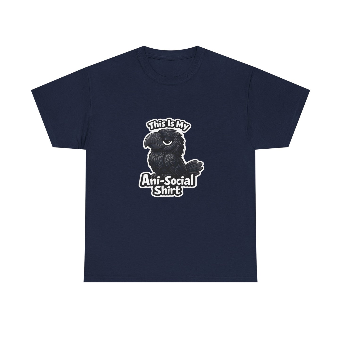 Anti-Social Shirt T‑Shirt — Cute Grumpy Bird Graphic Tee
