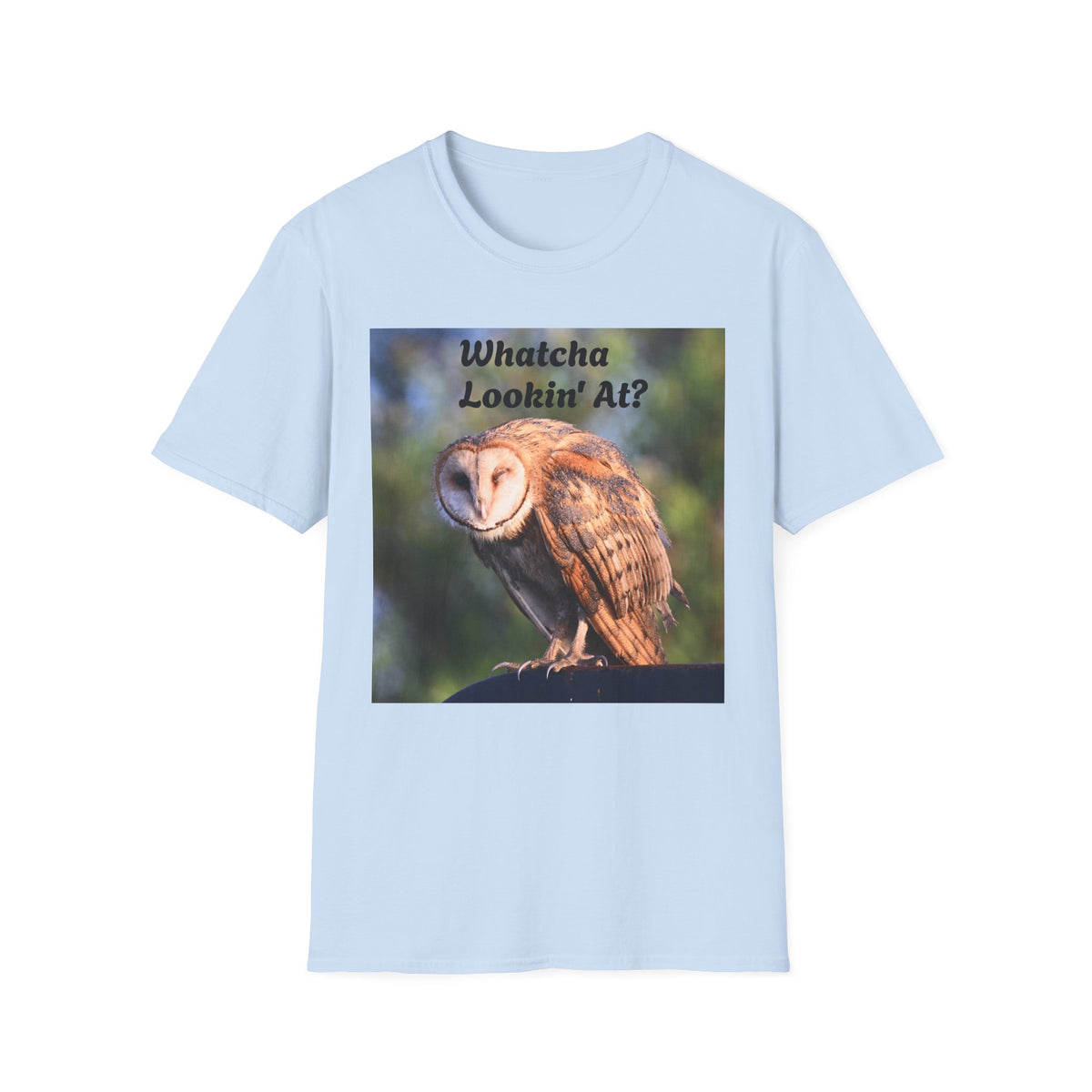 Barn Owl T‑Shirt – “Whatcha Lookin’ At?” Rustic Wildlife Tee