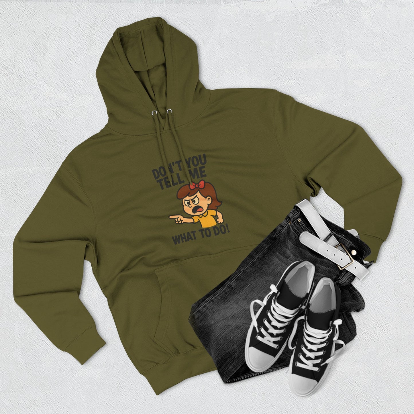 Sassy Fleece Hoodie - Don't You Tell Me What to Do! Funny Sweatshirt, Gift for Friends, Casual Wear, Comfortable Hoodie, Perfect [...]
