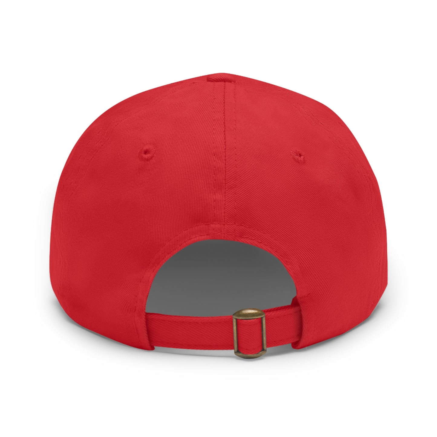 Leather Patch Dad Hat — "Footprints & Photographs" Outdoor Photographer Cap