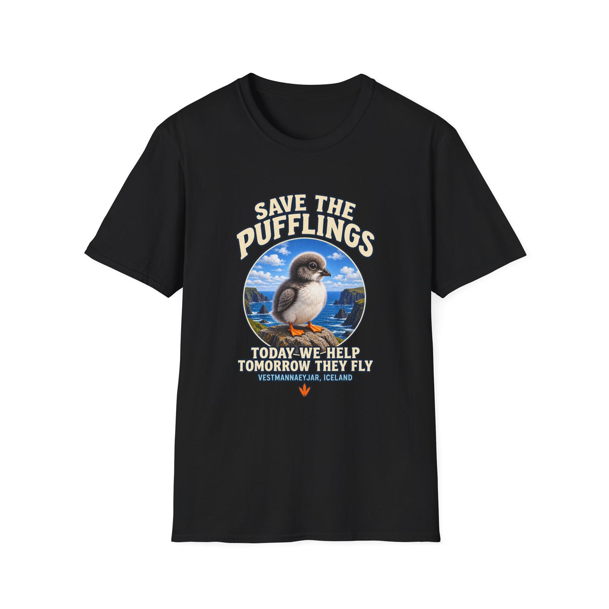 Save the Pufflings T-Shirt — "Save the Pufflings: Today We Help, Tomorrow They Fly" Cute Puffin Rescue Tee