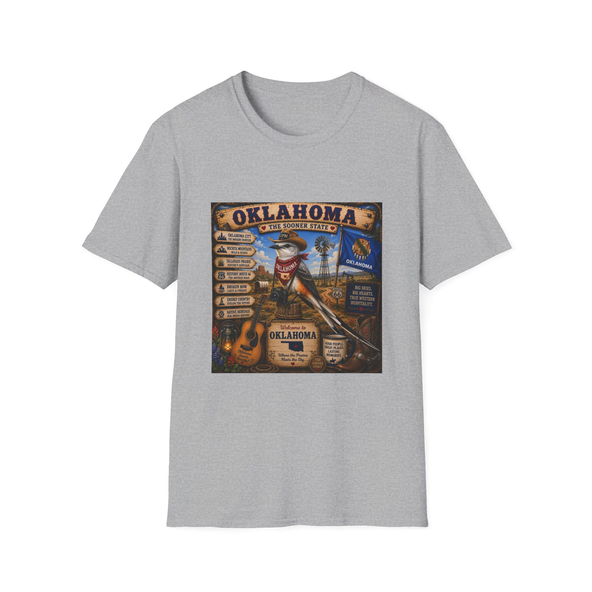 Oklahoma State Vintage Graphic T-Shirt — Sooner State Travel Souvenir