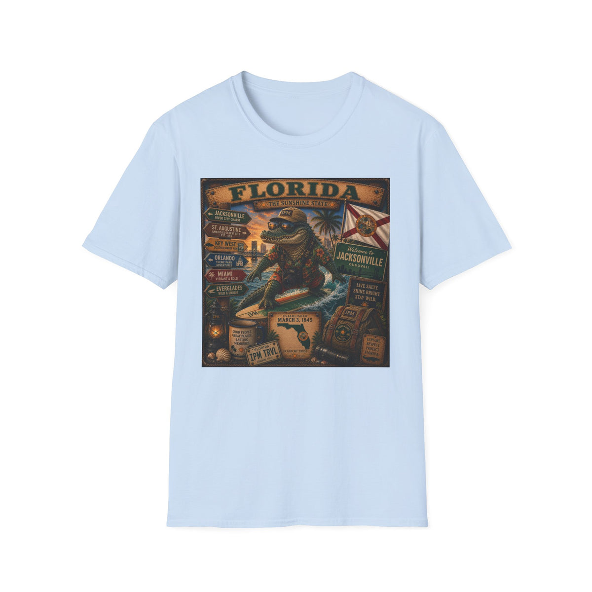 Florida Alligator Vintage Travel T-Shirt