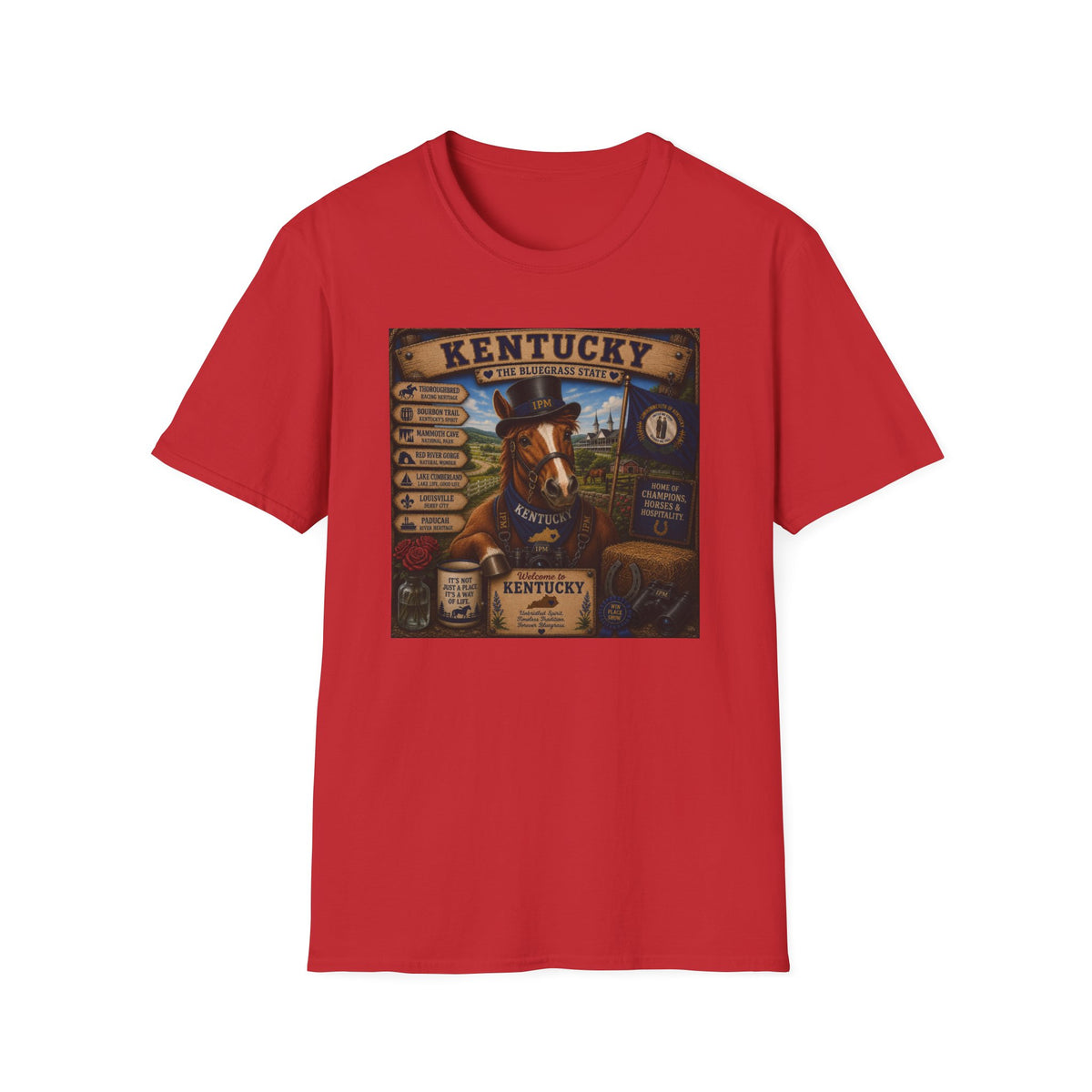 Kentucky Horse State Retro Vintage Graphic T-Shirt