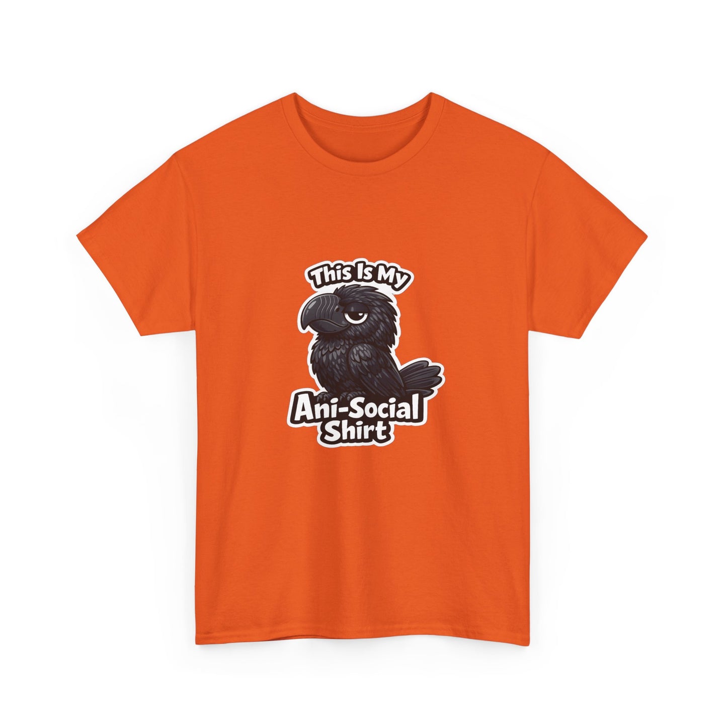 Anti-Social Shirt T‑Shirt — Cute Grumpy Bird Graphic Tee