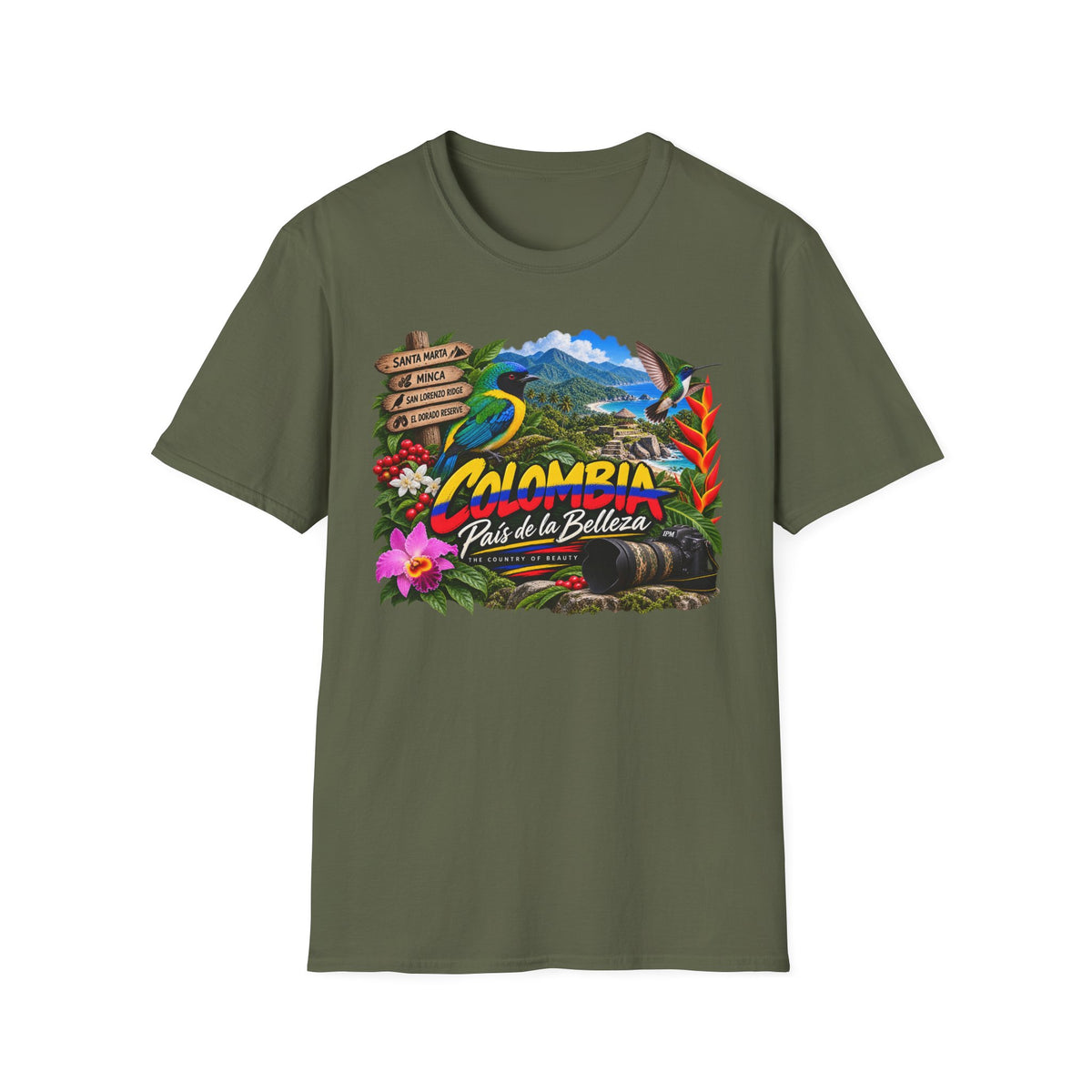 Colombia Paisaje de Colores Travel T-Shirt
