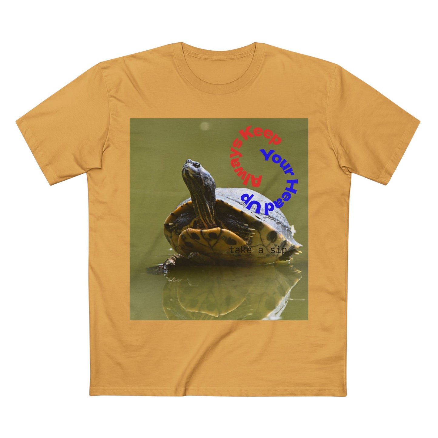 Turtle Photo Tee — 'Hold Your Head Up' Graphic Shirt