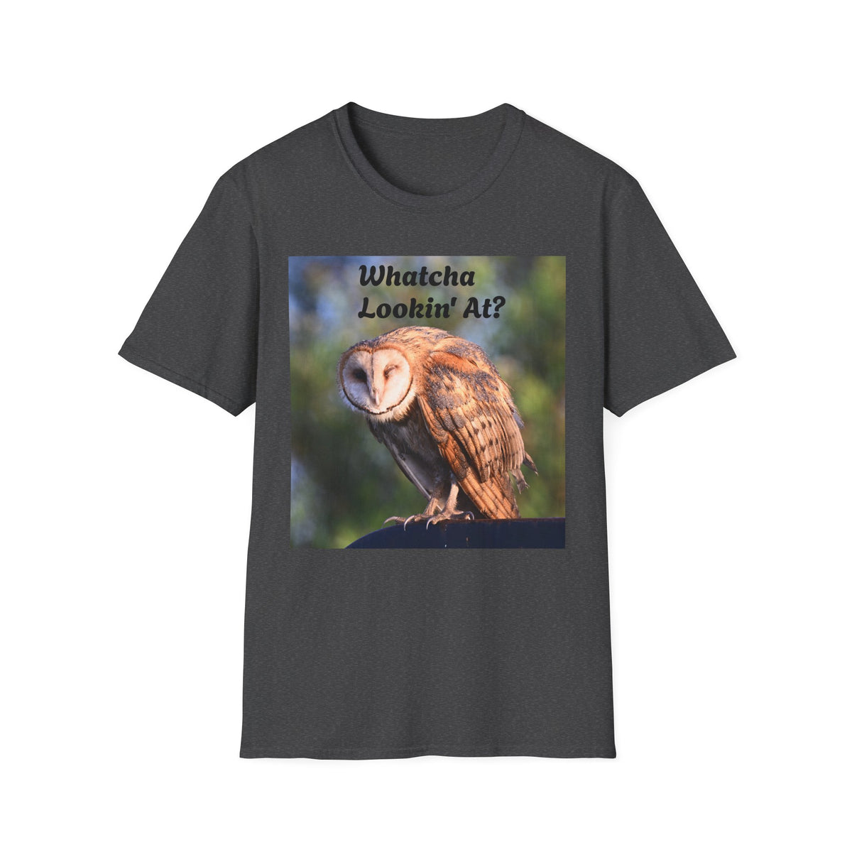 Barn Owl T‑Shirt – “Whatcha Lookin’ At?” Rustic Wildlife Tee