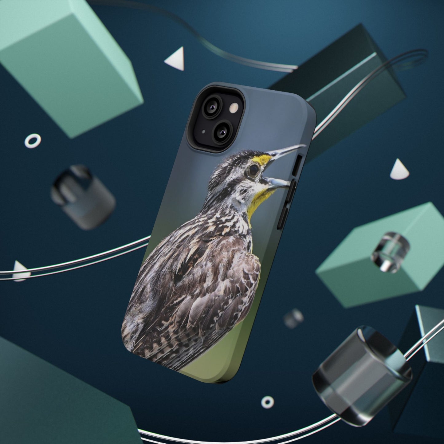 Western Meadowlark Photo Phone Case — Impact-Resistant Protective Cover