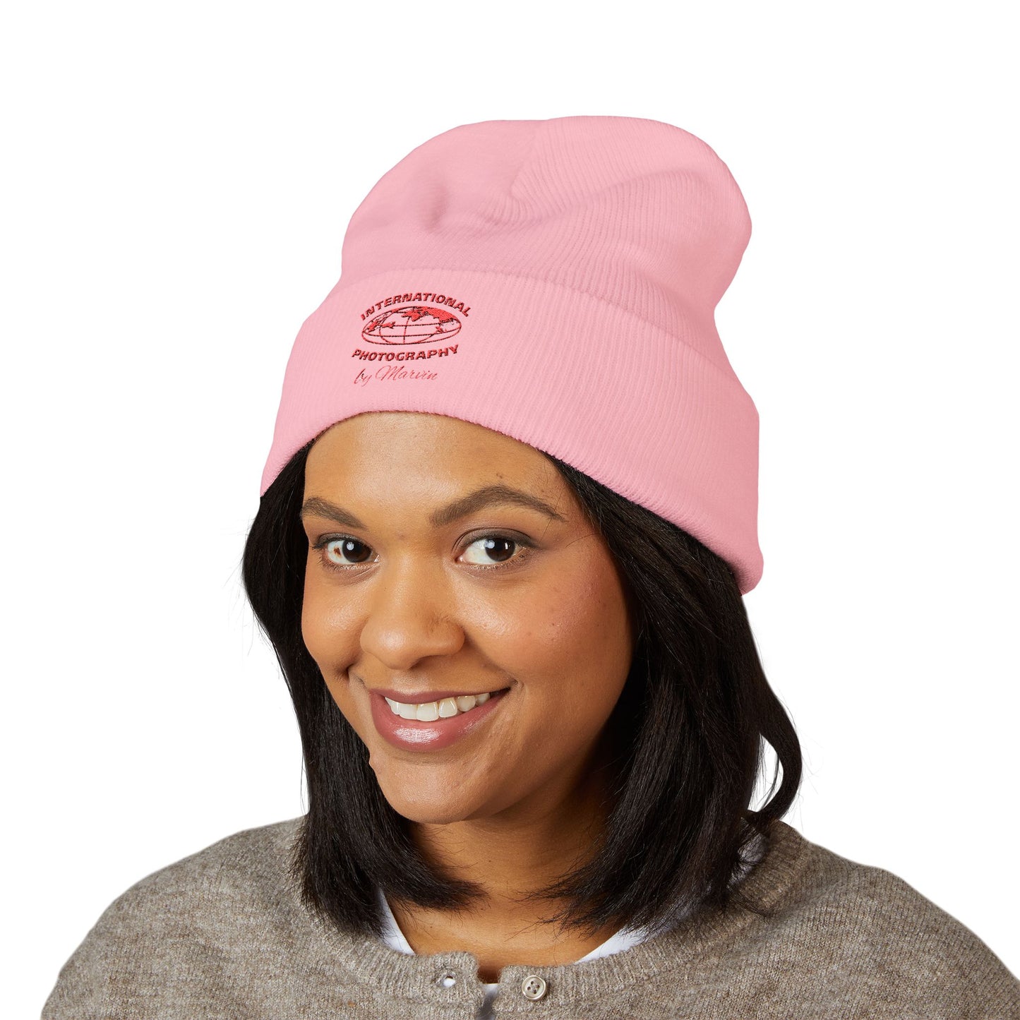 Classic Embroidered Beanie - Cozy Winter Hat, Photography Gift, Trendy Knit Cap, Casual Streetwear, Unisex Apparel, Winter Accessory