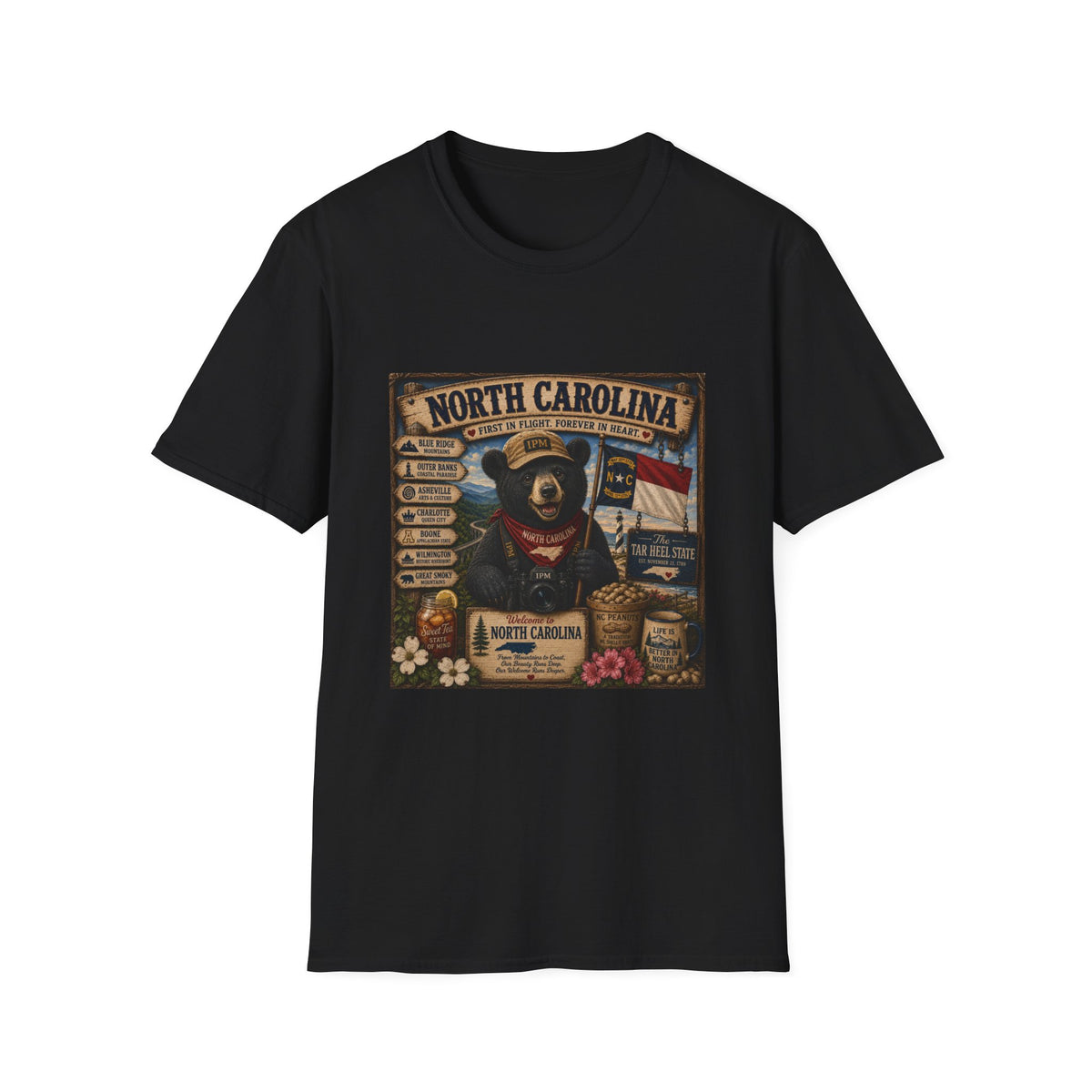 North Carolina Bear Vintage State Pride T-Shirt