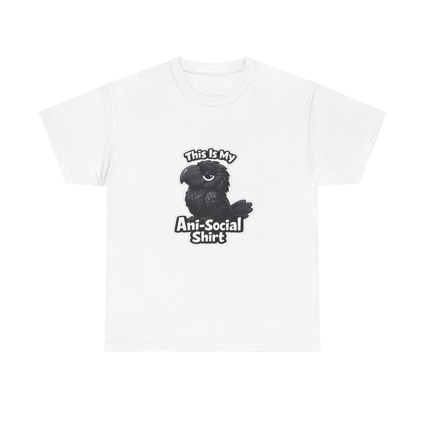 Anti-Social Shirt T‑Shirt — Cute Grumpy Bird Graphic Tee