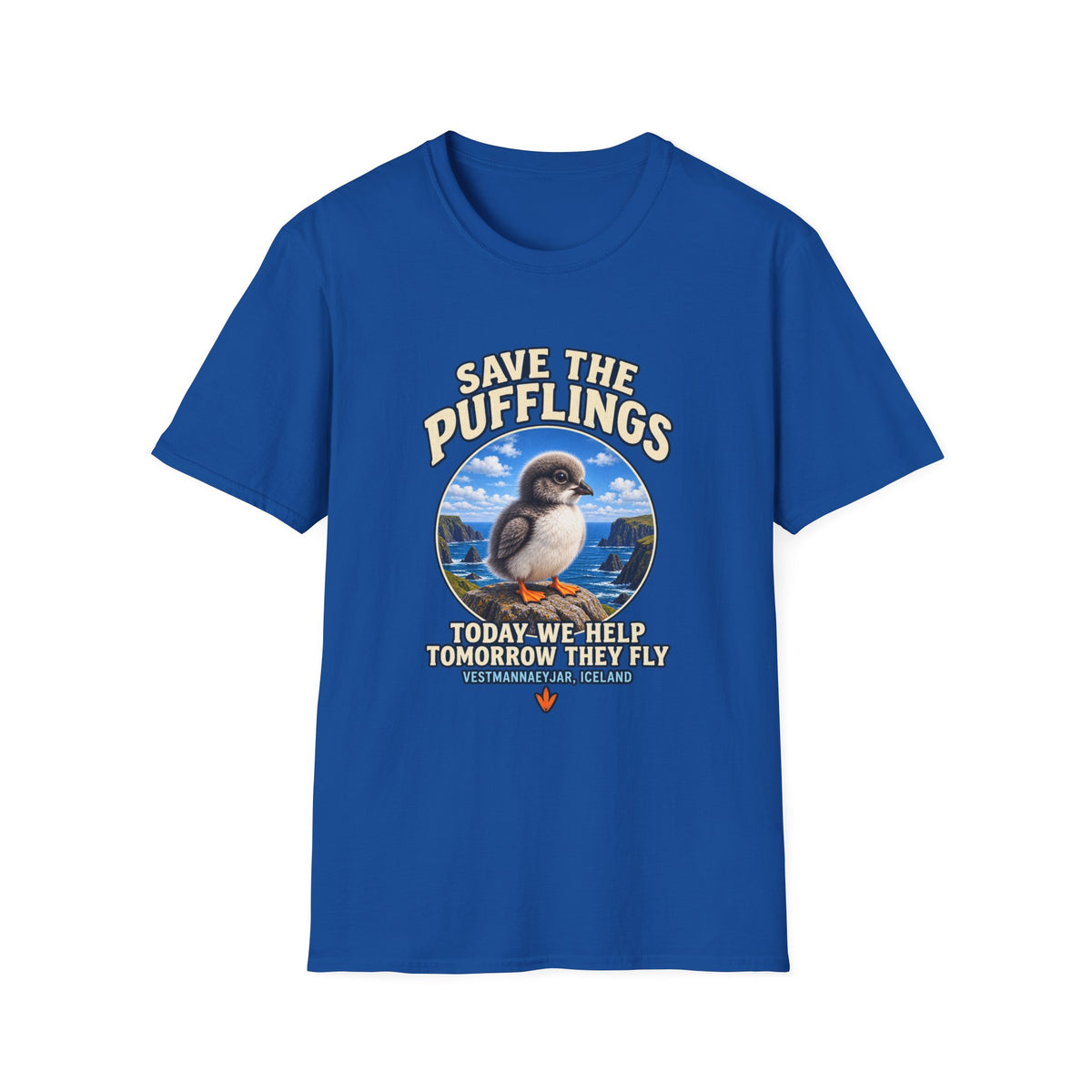Save the Pufflings T-Shirt — "Save the Pufflings: Today We Help, Tomorrow They Fly" Cute Puffin Rescue Tee