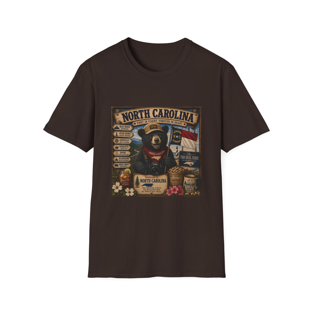 North Carolina Bear Vintage State Pride T-Shirt