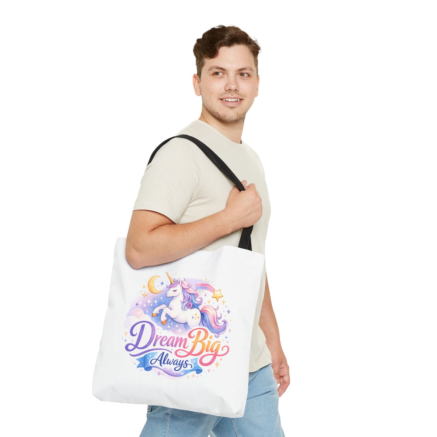 Unicorn 'Dream Big Always' Tote Bag