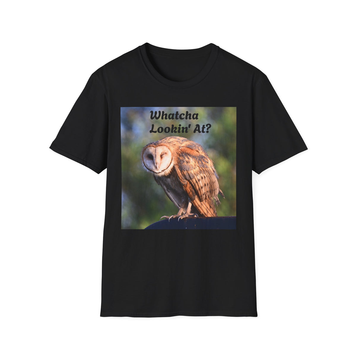 Barn Owl T‑Shirt – “Whatcha Lookin’ At?” Rustic Wildlife Tee