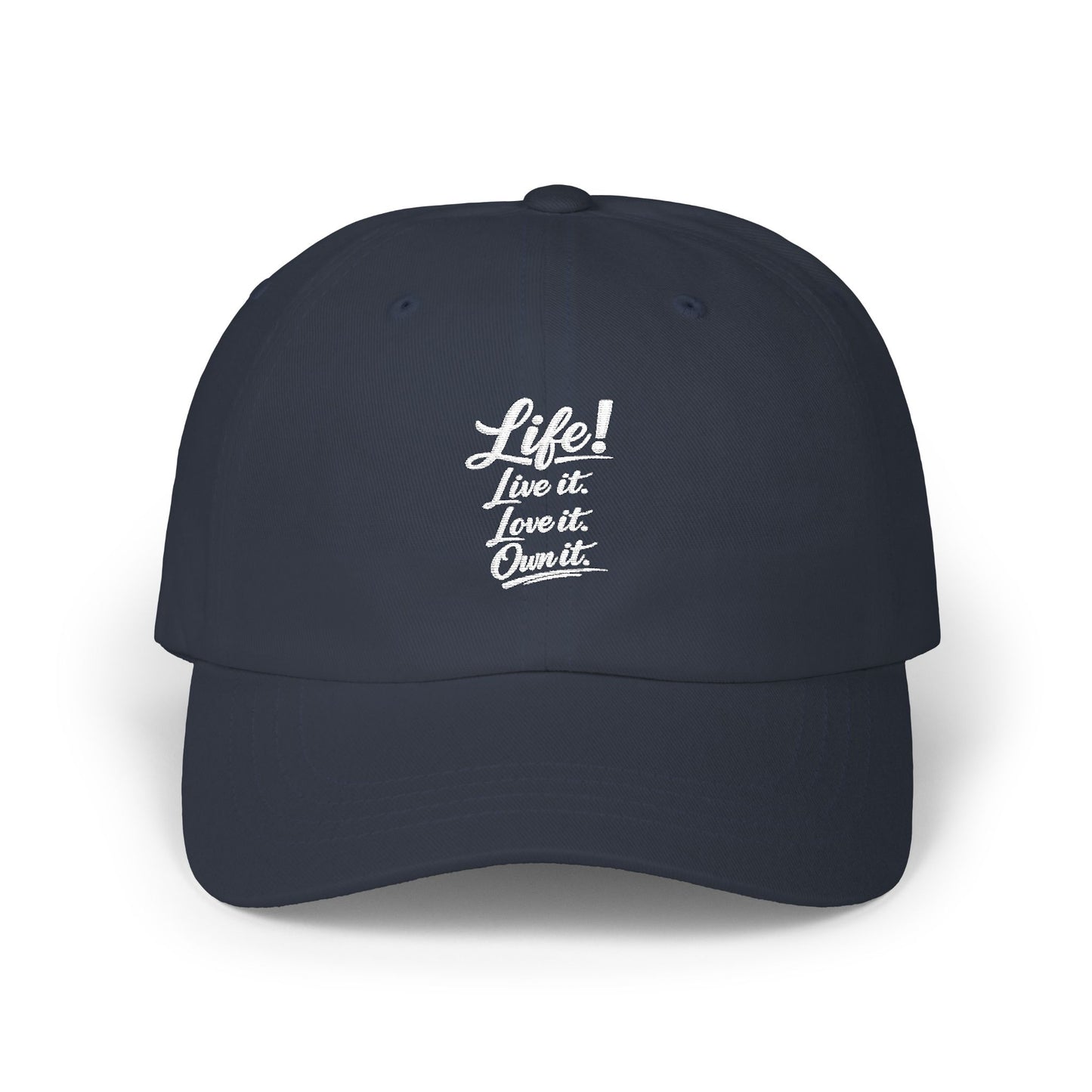 Classic Dad Cap – Minimal Embroidered White Baseball Hat