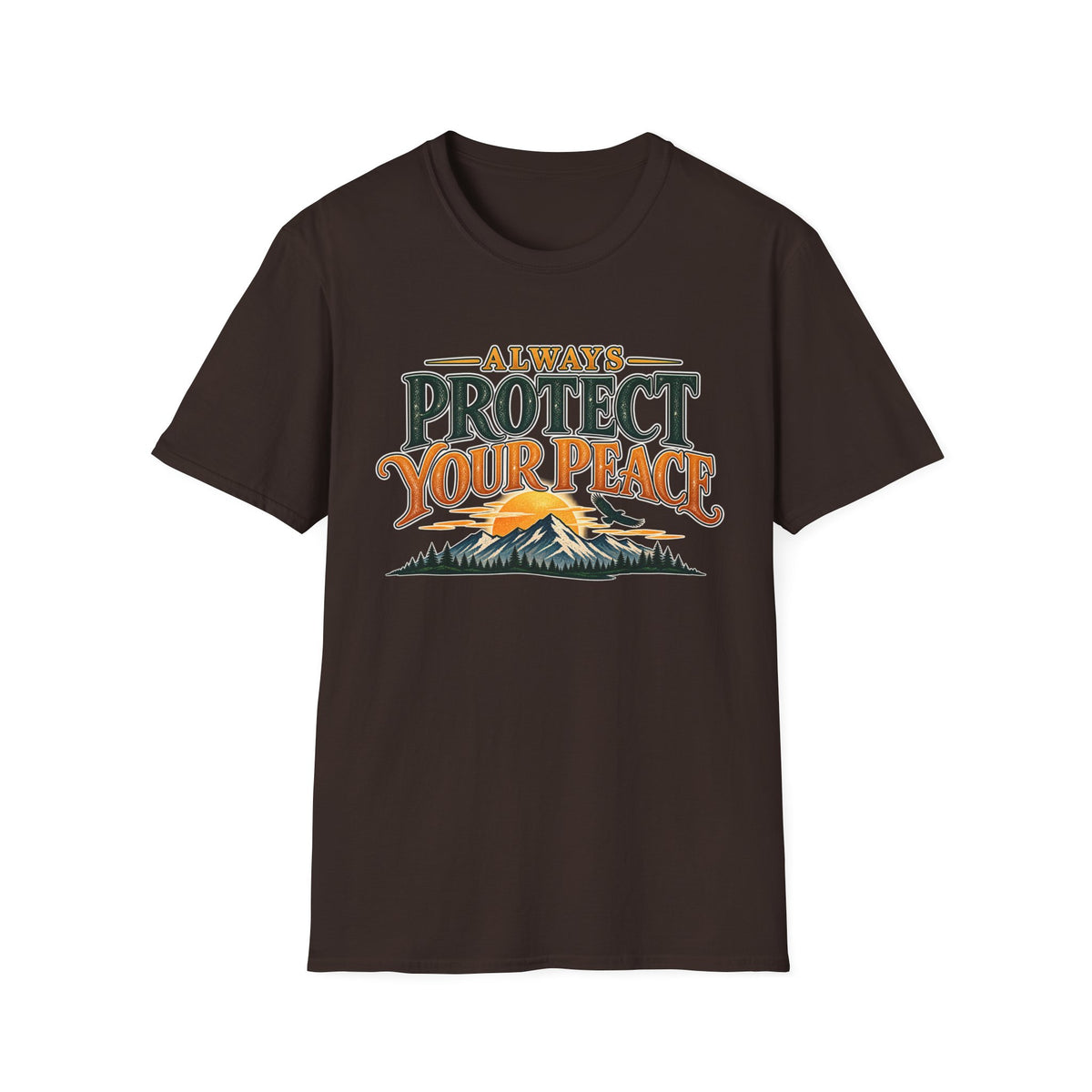 Protect Your Peace Mountain T-Shirt — Inspirational Outdoor Graphic Tee