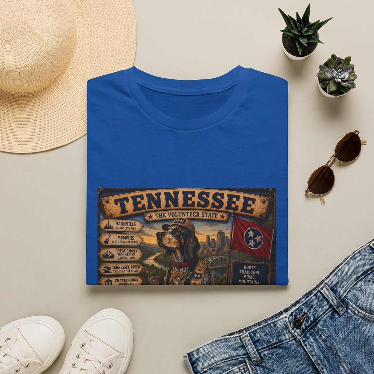 Tennessee Vintage State T-Shirt — "The Volunteer State" Retro Travel Tee