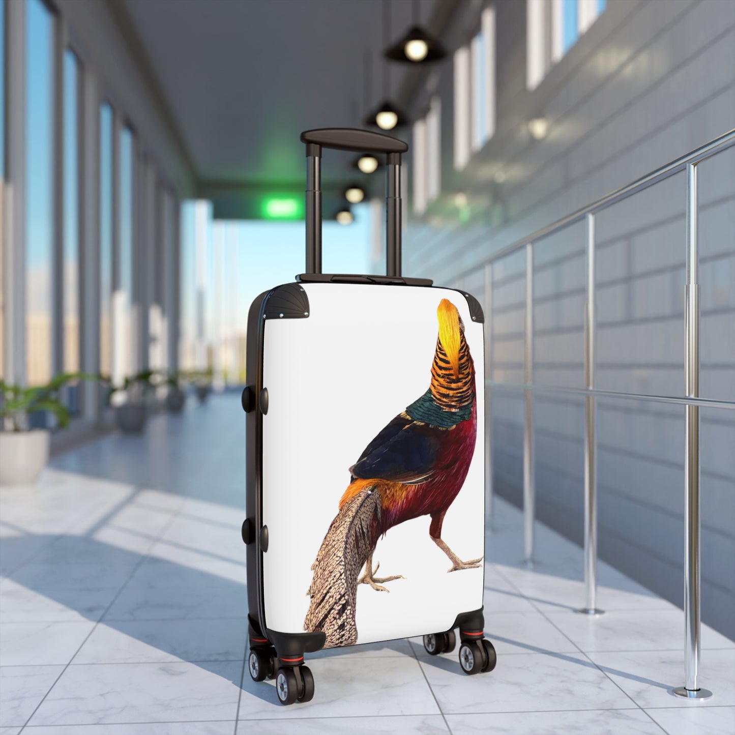 Pheasant Print Suitcase – Colorful Gamebird Carry-On Luggage