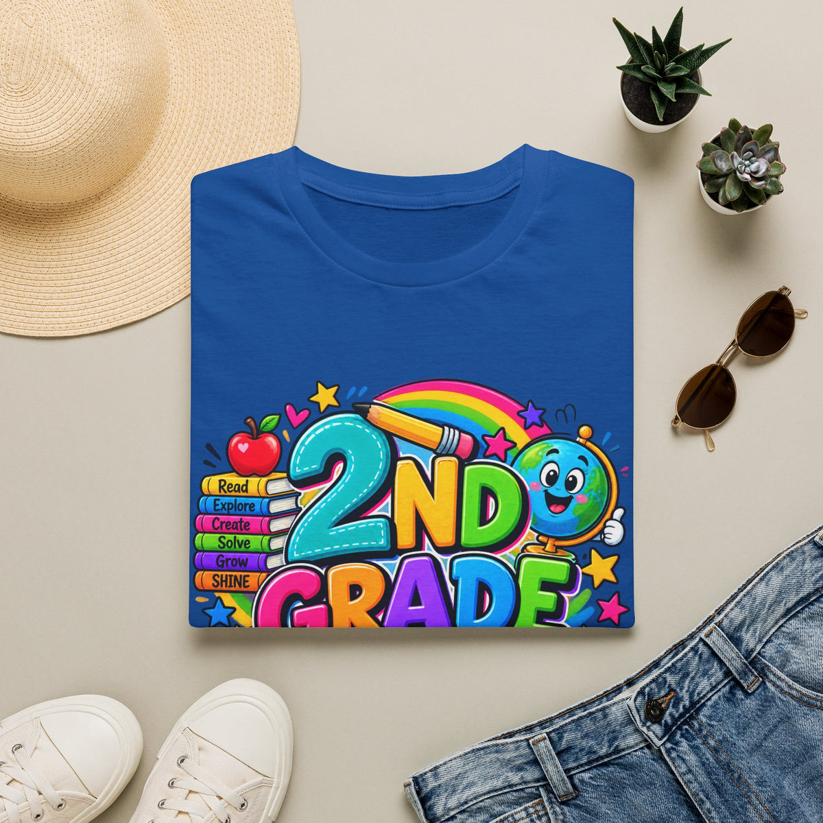 2nd Grade T-Shirt — Colorful Back-to-School Kids Tee (“2nd Grade Where Big Things Happen!”)