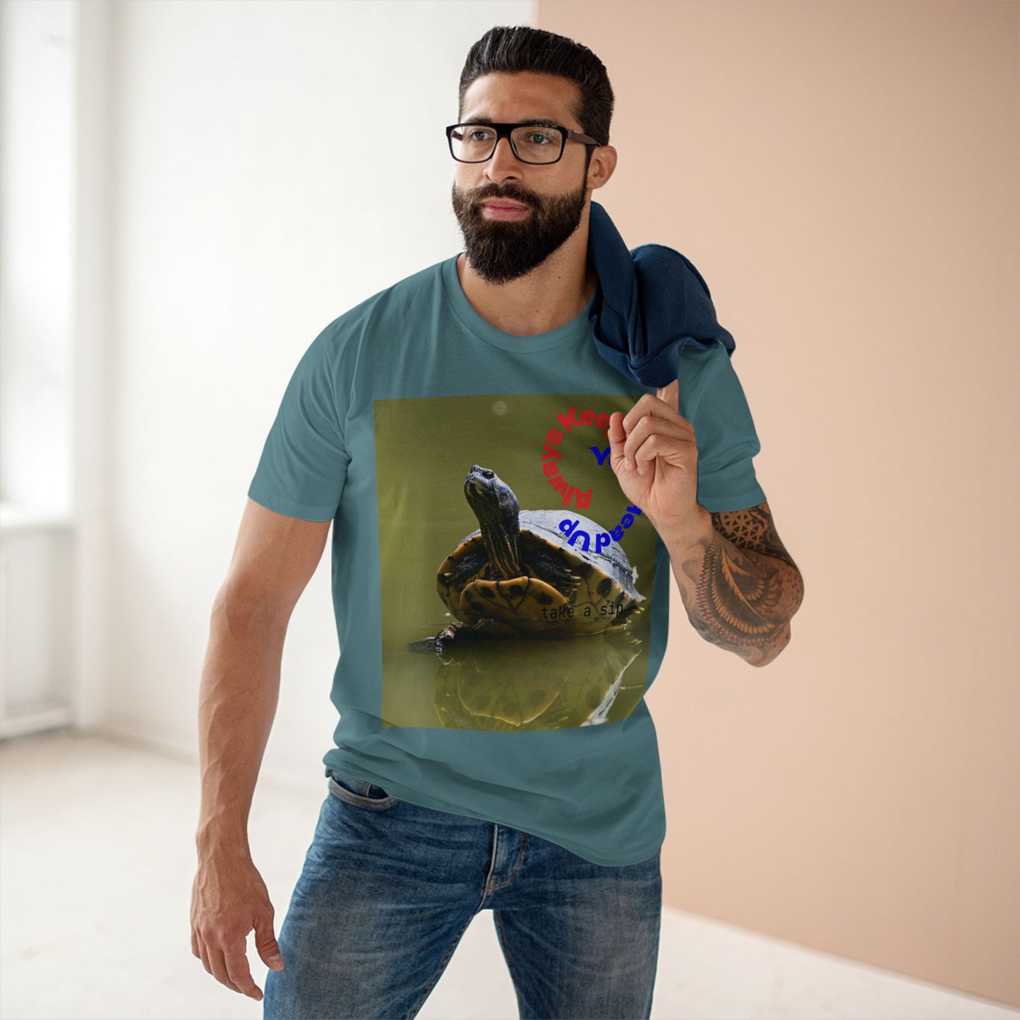 Turtle Photo Tee — 'Hold Your Head Up' Graphic Shirt