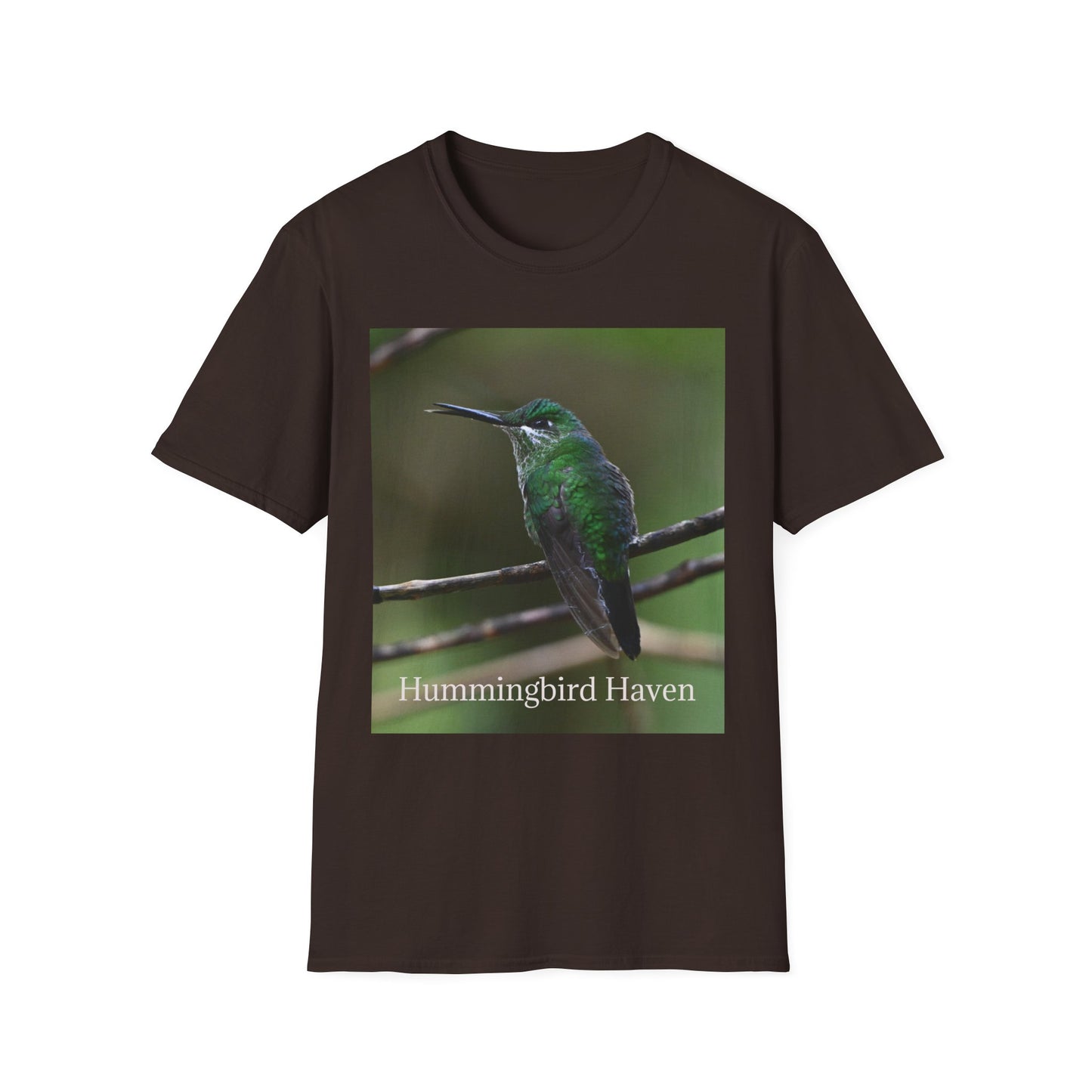 Hummingbird Haven T-Shirt — Green Hummingbird Photo Tee