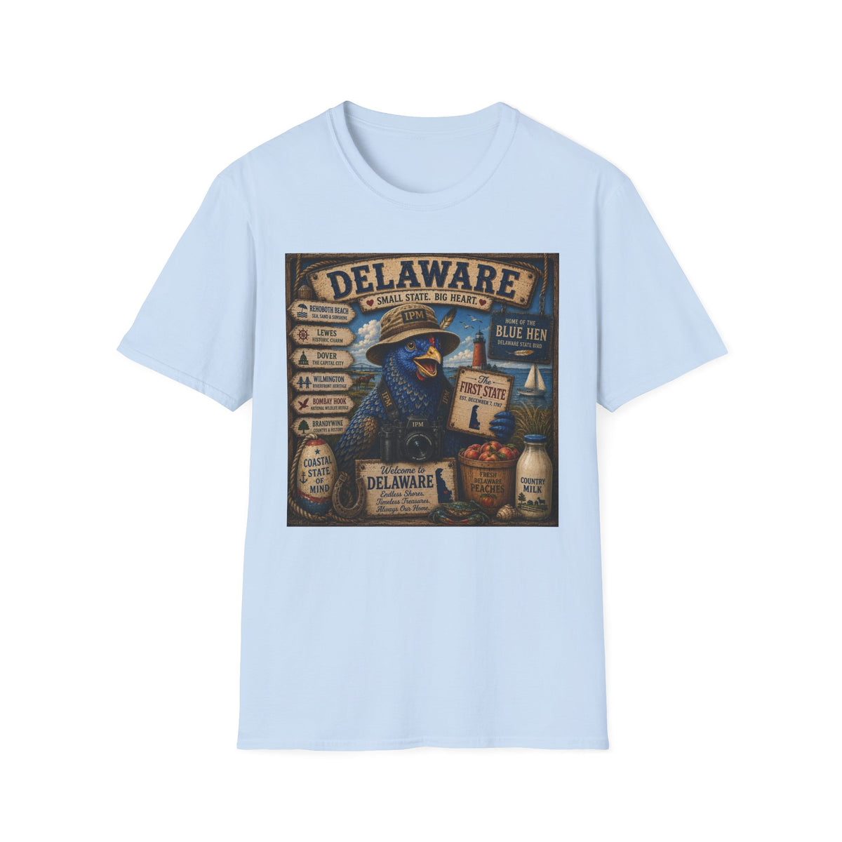 Delaware Blue Hen Vintage State Pride T-Shirt