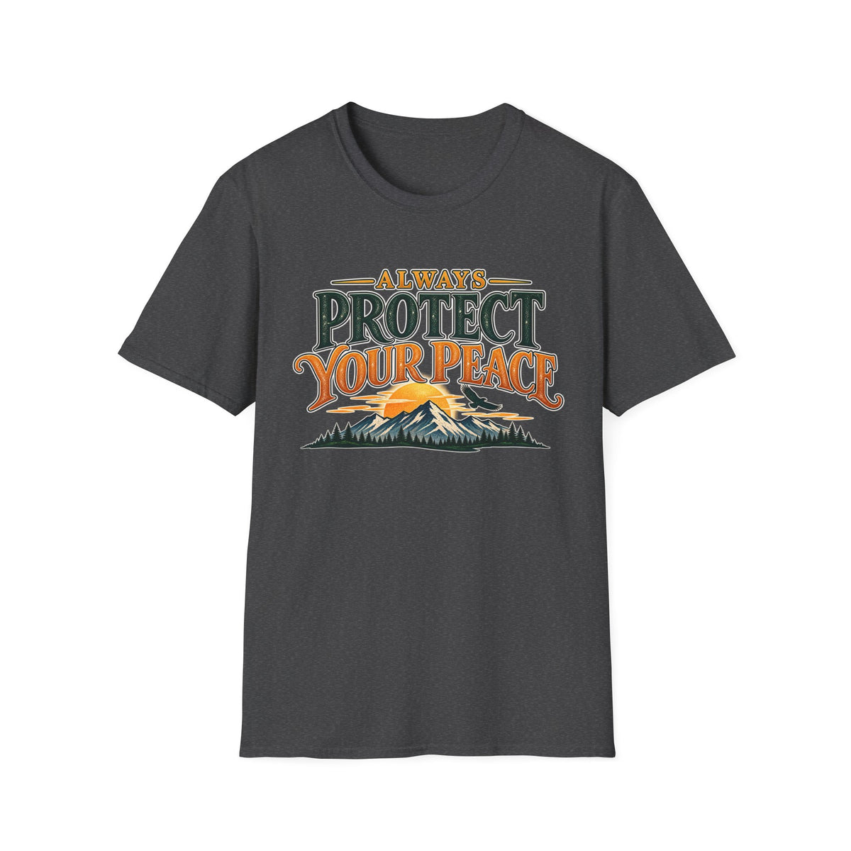 Protect Your Peace Mountain T-Shirt — Inspirational Outdoor Graphic Tee