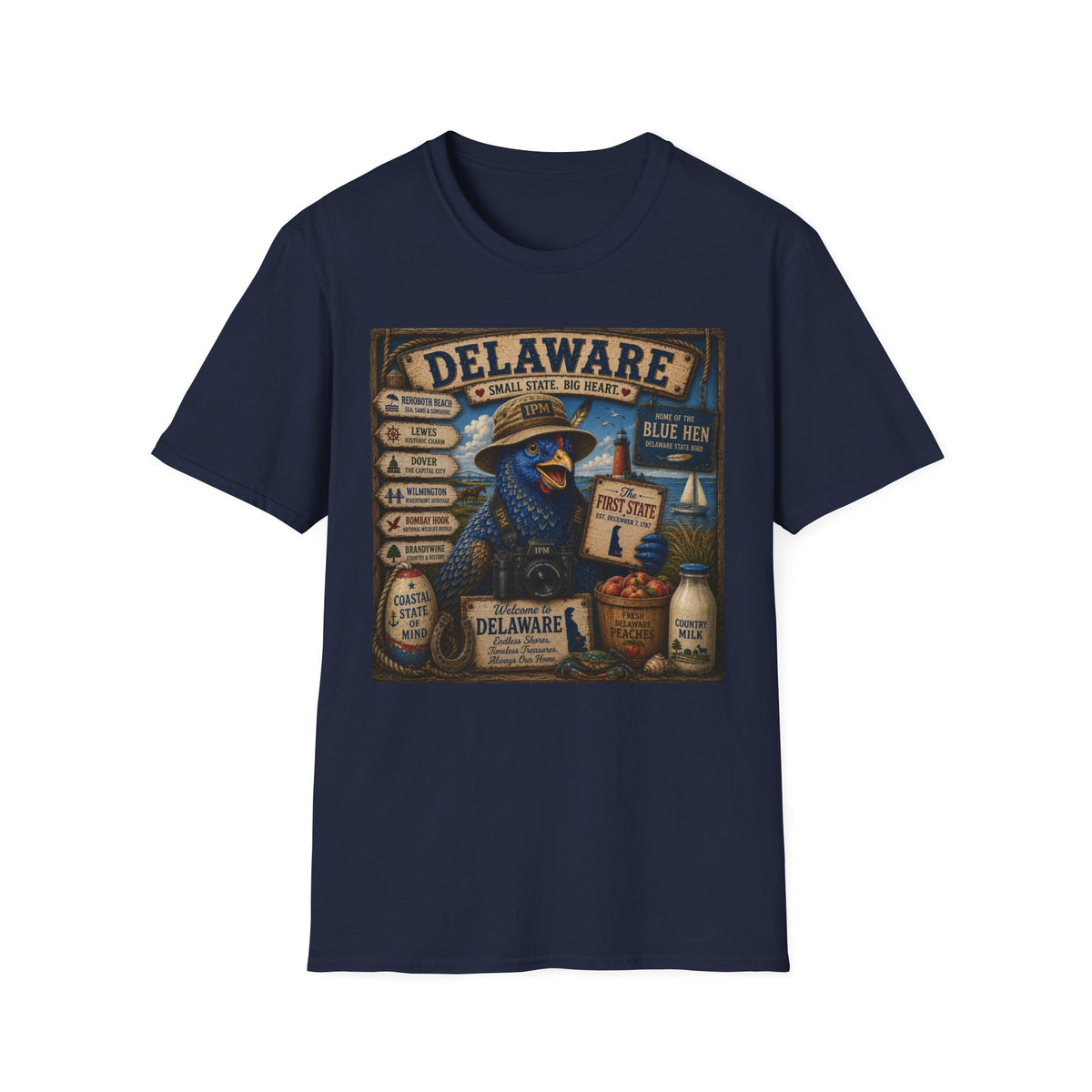 Delaware Blue Hen Vintage State Pride T-Shirt
