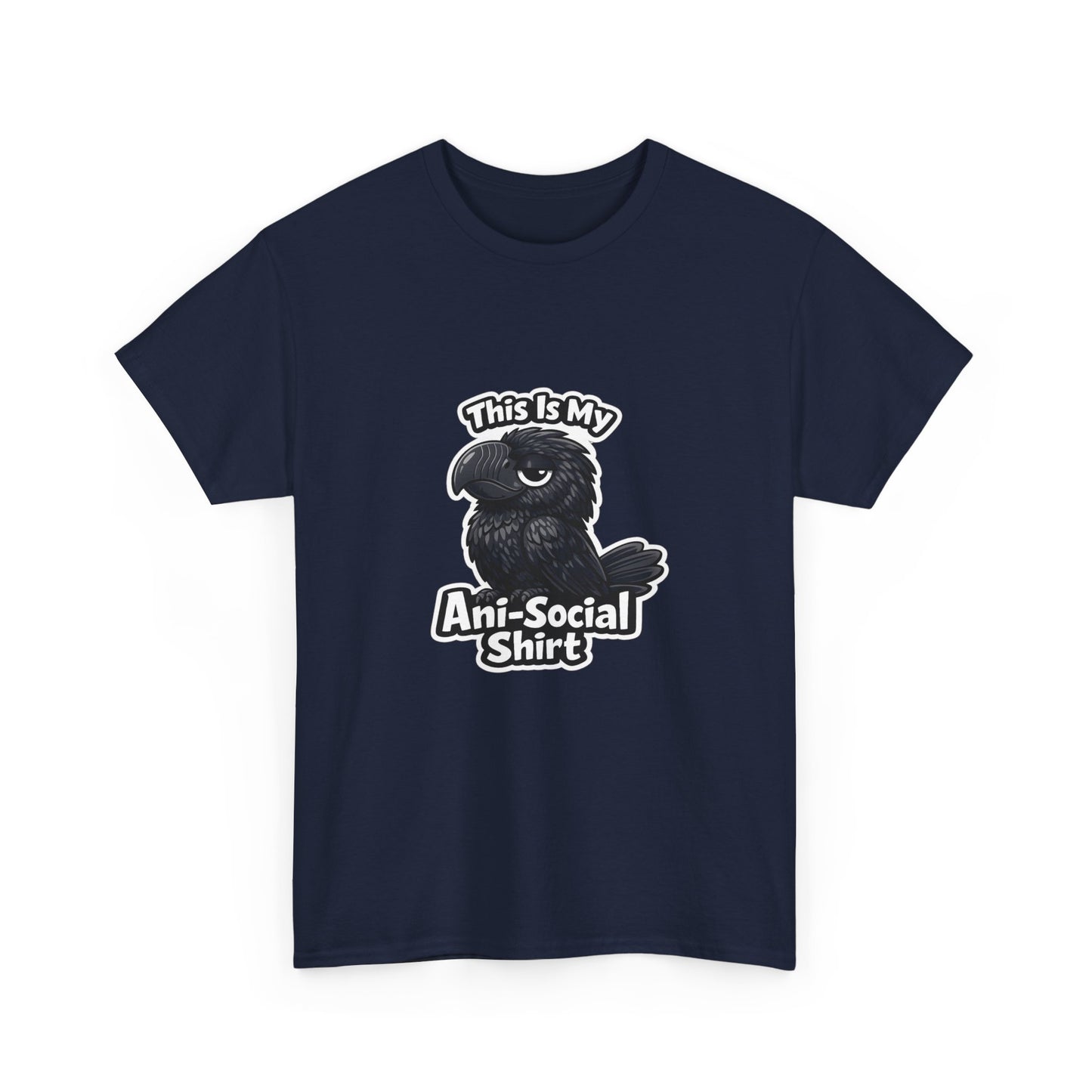 Anti-Social Shirt T‑Shirt — Cute Grumpy Bird Graphic Tee
