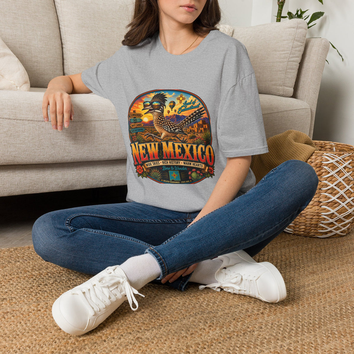 New Mexico Roadrunner T-Shirt — Southwestern Desert Souvenir Tee