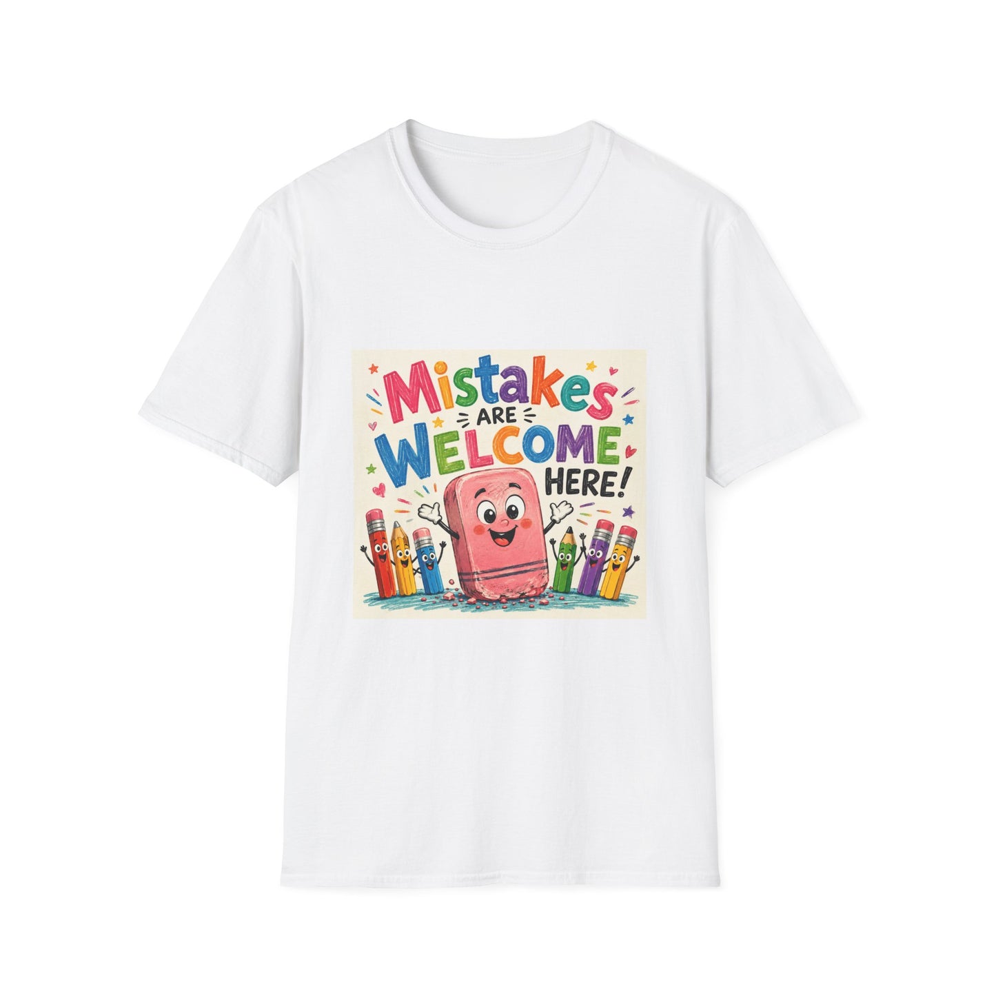 Kids' T-Shirt — "Mistakes Are Welcome Here" Positive Classroom Tee