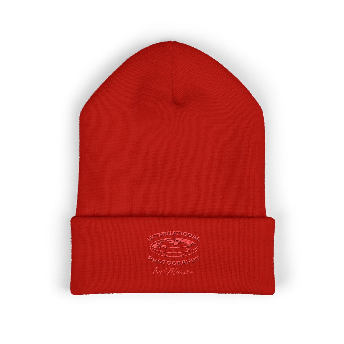 Classic Embroidered Beanie - Cozy Winter Hat, Photography Gift, Trendy Knit Cap, Casual Streetwear, Unisex Apparel, Winter Accessory