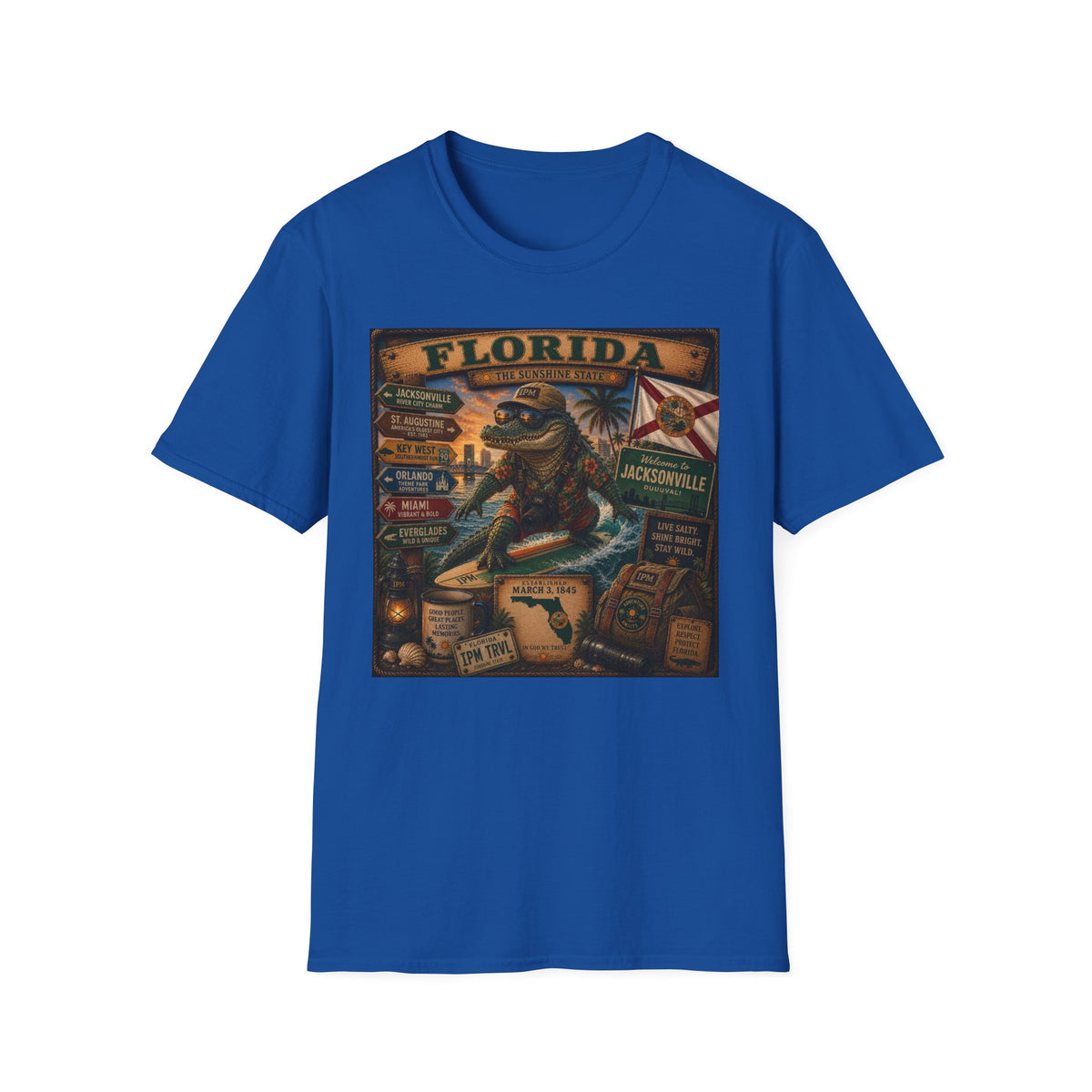 Florida Alligator Vintage Travel T-Shirt
