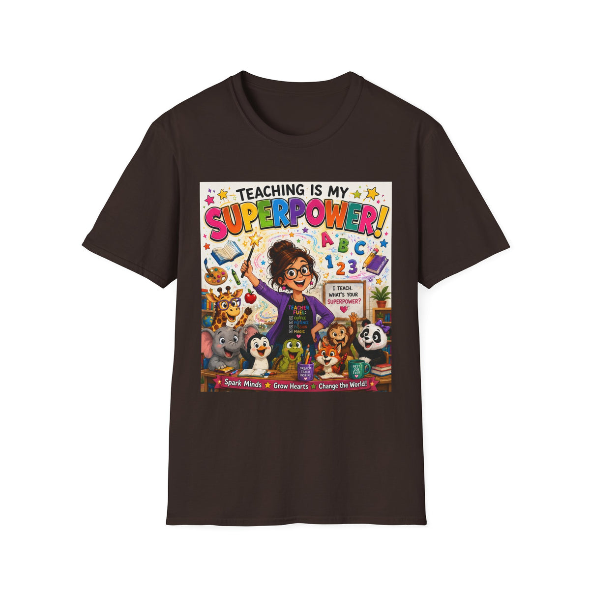 Teaching Is My Superpower T-Shirt — Colorful Teacher Appreciation Tee