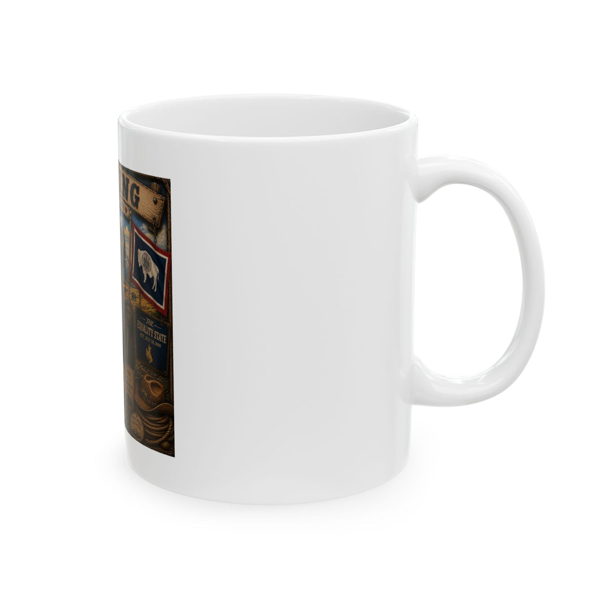 Wyoming Buffalo State Pride Mug — Rustic Travel & Outdoor Coffee Cup (11oz/15oz)