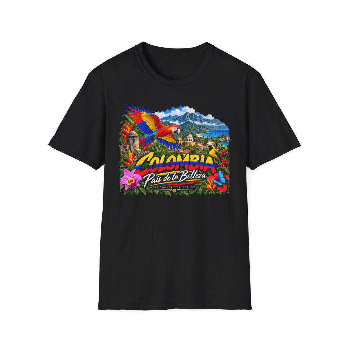 Colombia País de la Belleza Tropical Travel T-Shirt