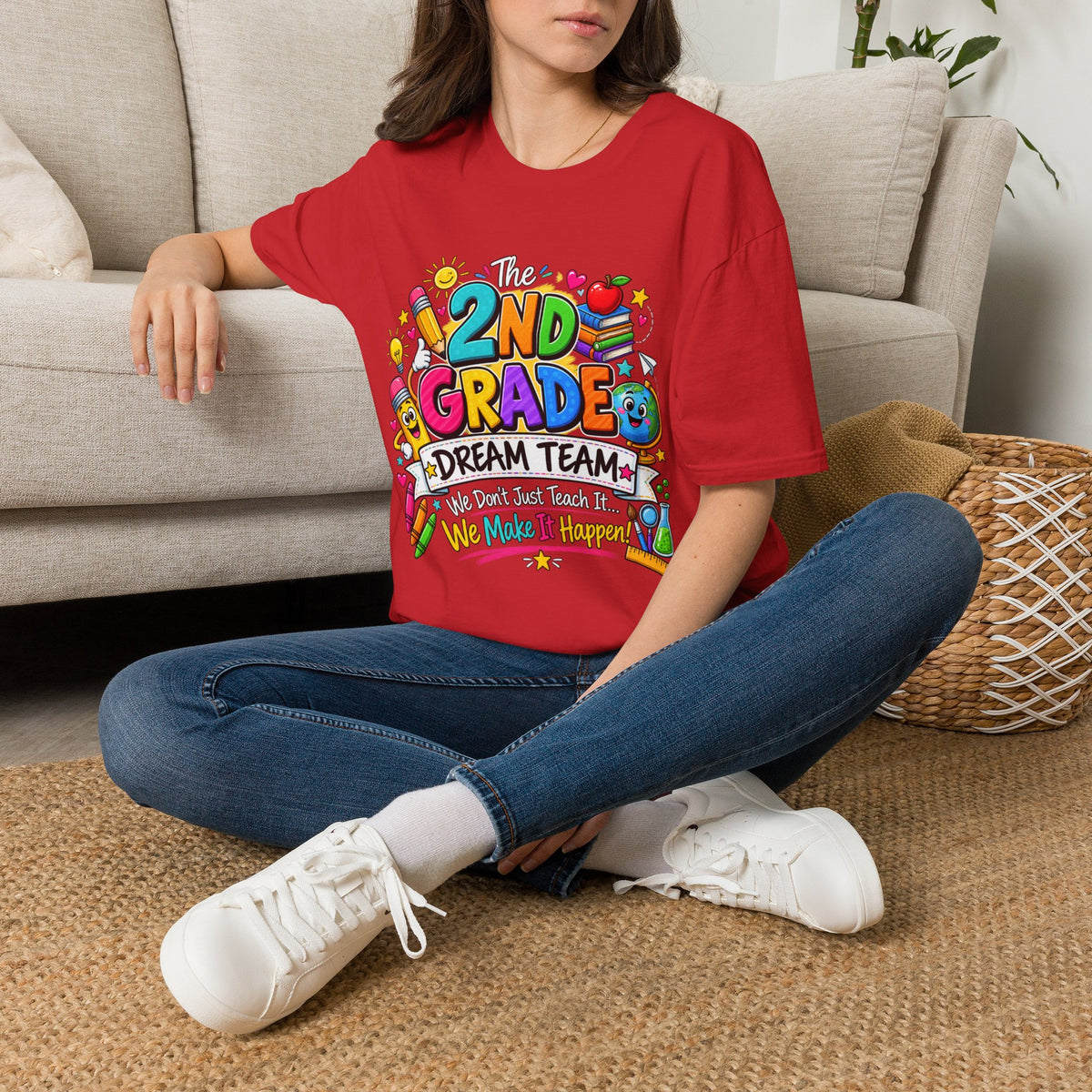 2nd Grade Teacher T‑Shirt — "The 2nd Grade Dream Team" Colorful Back-to-School Tee