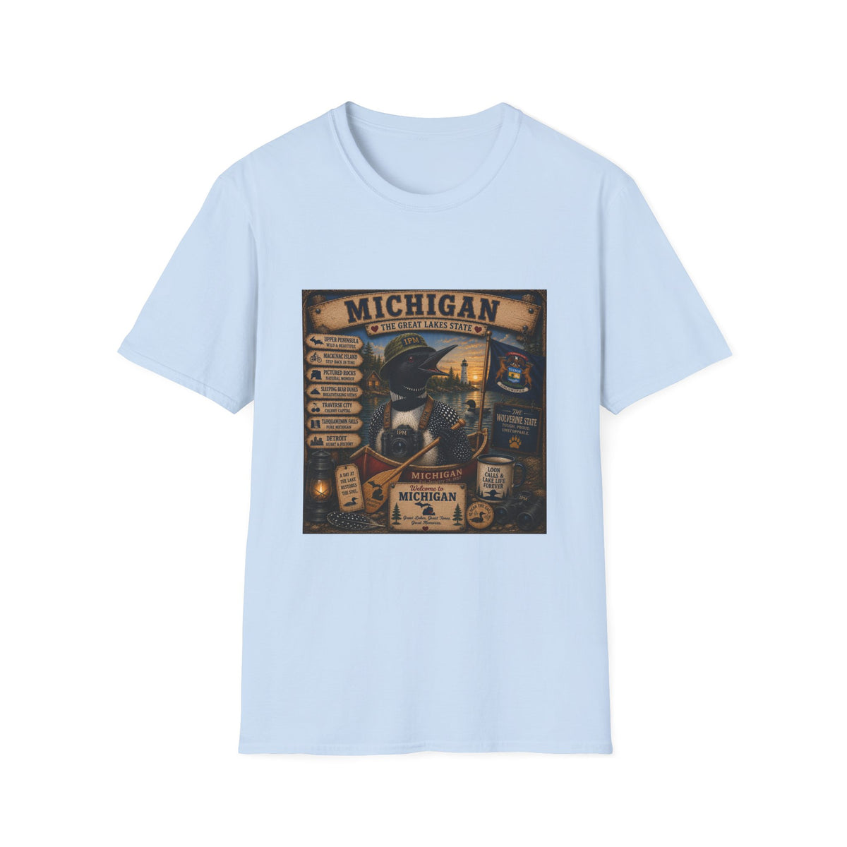 Michigan Vintage Travel T-Shirt — The Great Lakes State Graphic Tee