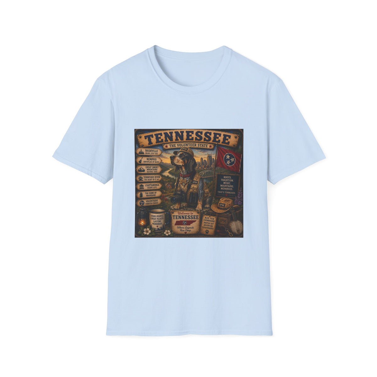 Tennessee Vintage State T-Shirt — "The Volunteer State" Retro Travel Tee