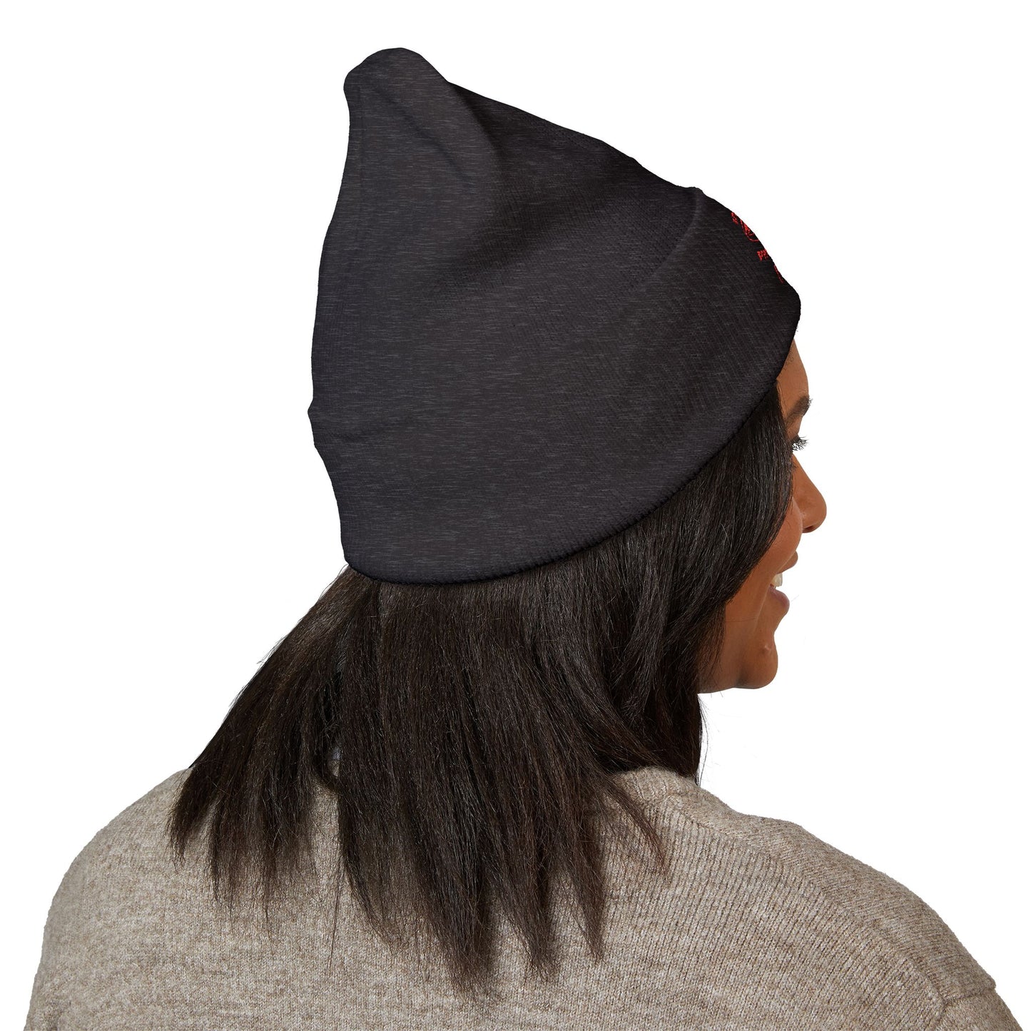 Classic Embroidered Beanie - Cozy Winter Hat, Photography Gift, Trendy Knit Cap, Casual Streetwear, Unisex Apparel, Winter Accessory
