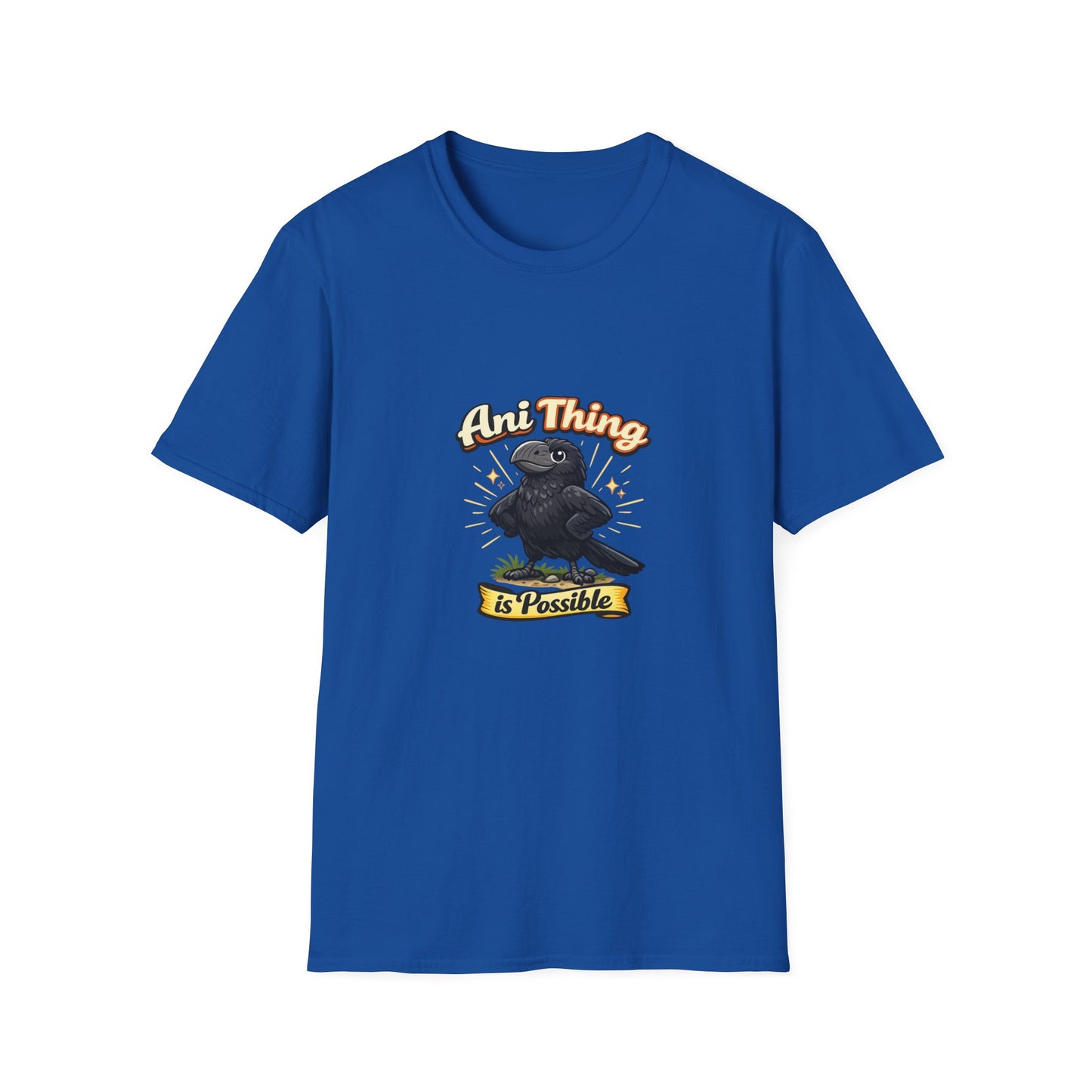 Crow Enthusiasm T-Shirt — "Any Thing Is Possible" Retro Graphic